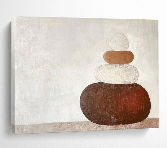 Stacked Stones Art for Spa Retreat & Zen - Inspired Home Office SC495