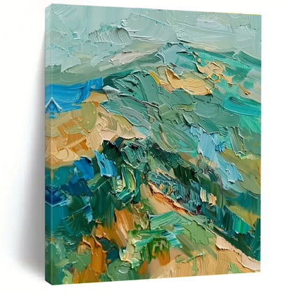 Colorful Brushstroke Landscape Art for Creative Studio & Art Festival Exhibition DLZ1803