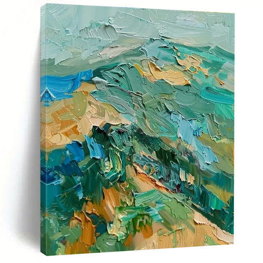 Colorful Brushstroke Landscape Art for Creative Studio & Art Festival Exhibition DLZ1803