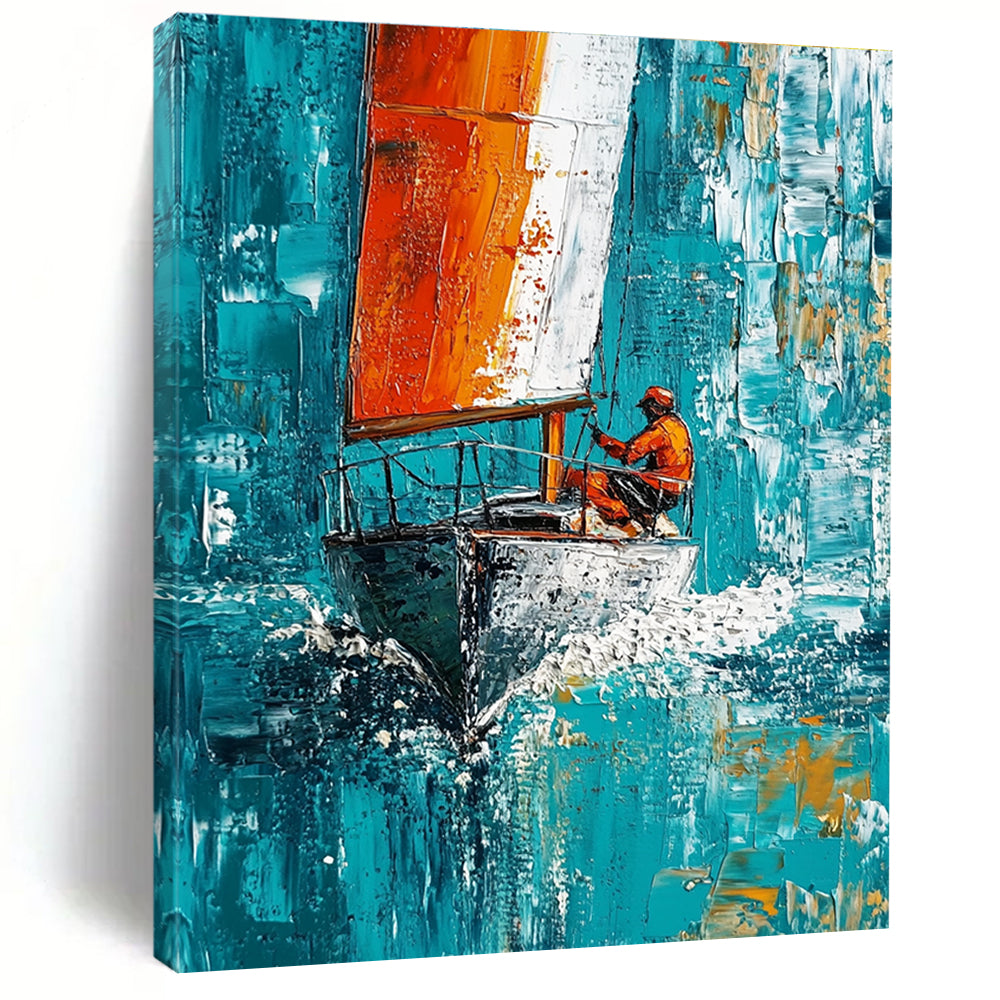 Sailor on the Sea Art for Nautical Sports Club & Adventurous Home Living Room STSC1418