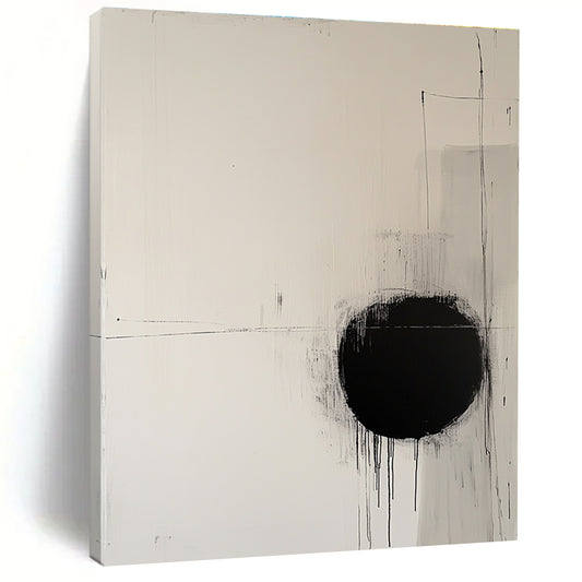 Minimalist Black and White Abstract Art for Modern Home Bedroom & Art Therapy Space STSC1067