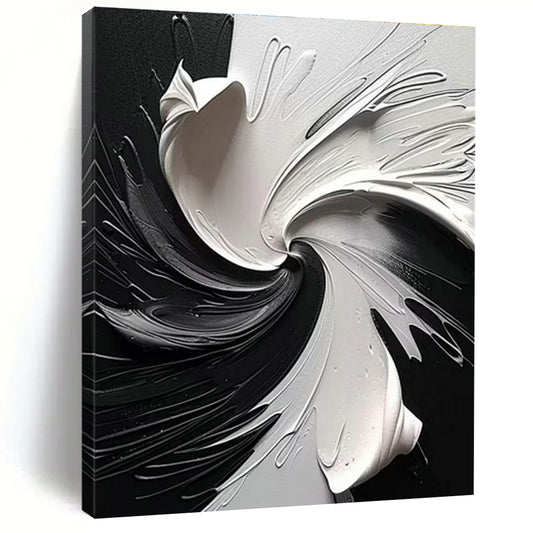 Black and White Swirl Art for Industrial Loft & Contemporary Café DLZ2174