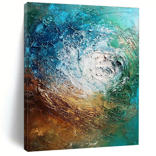 Ocean Swirl Abstract for Coastal Home Office & Spa Waiting Area STSC832
