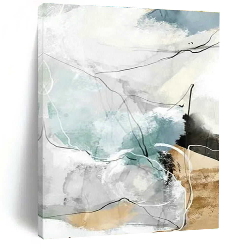 Pastel Line Abstract Art for Scandinavian Nursery & Light - Filled Café DLZ1344