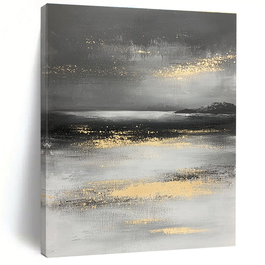Sparkling Gold - Speckled Sea Art for Coastal Home & Bar STSC064