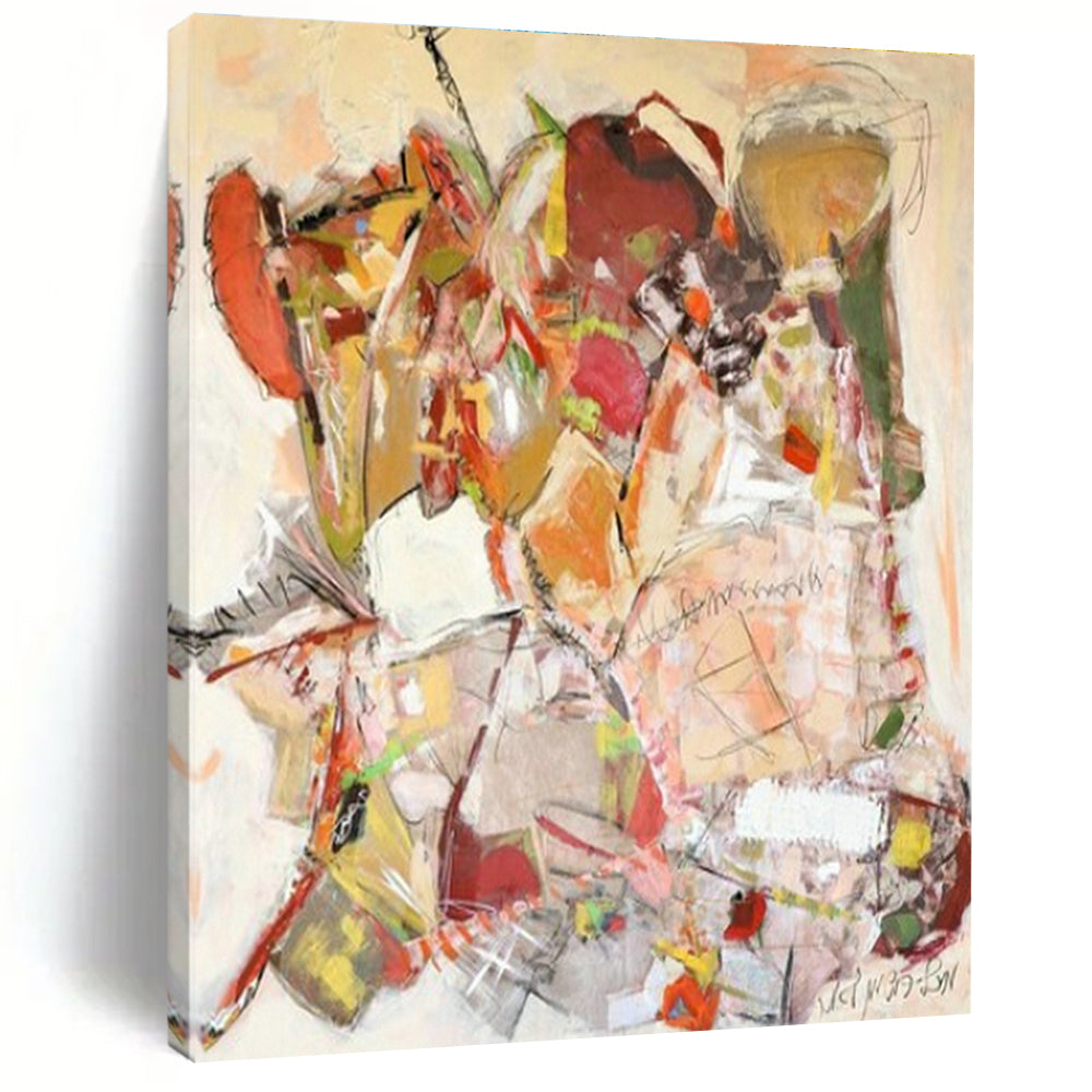 Colorful Collage Abstract Art for Creative Studio & Art - Centric Café DLZ2080