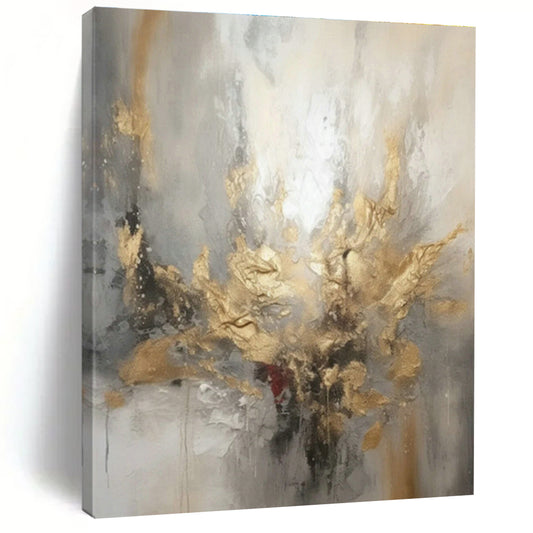 Gold - Accented Abstract Art for Opulent Ballroom & Glamorous Master Bedroom DLZ0858