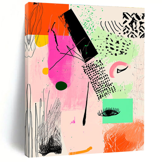Abstract Face Collage for Bohemian - Style Beauty Salon & Artistic Fashion Boutique STSC982