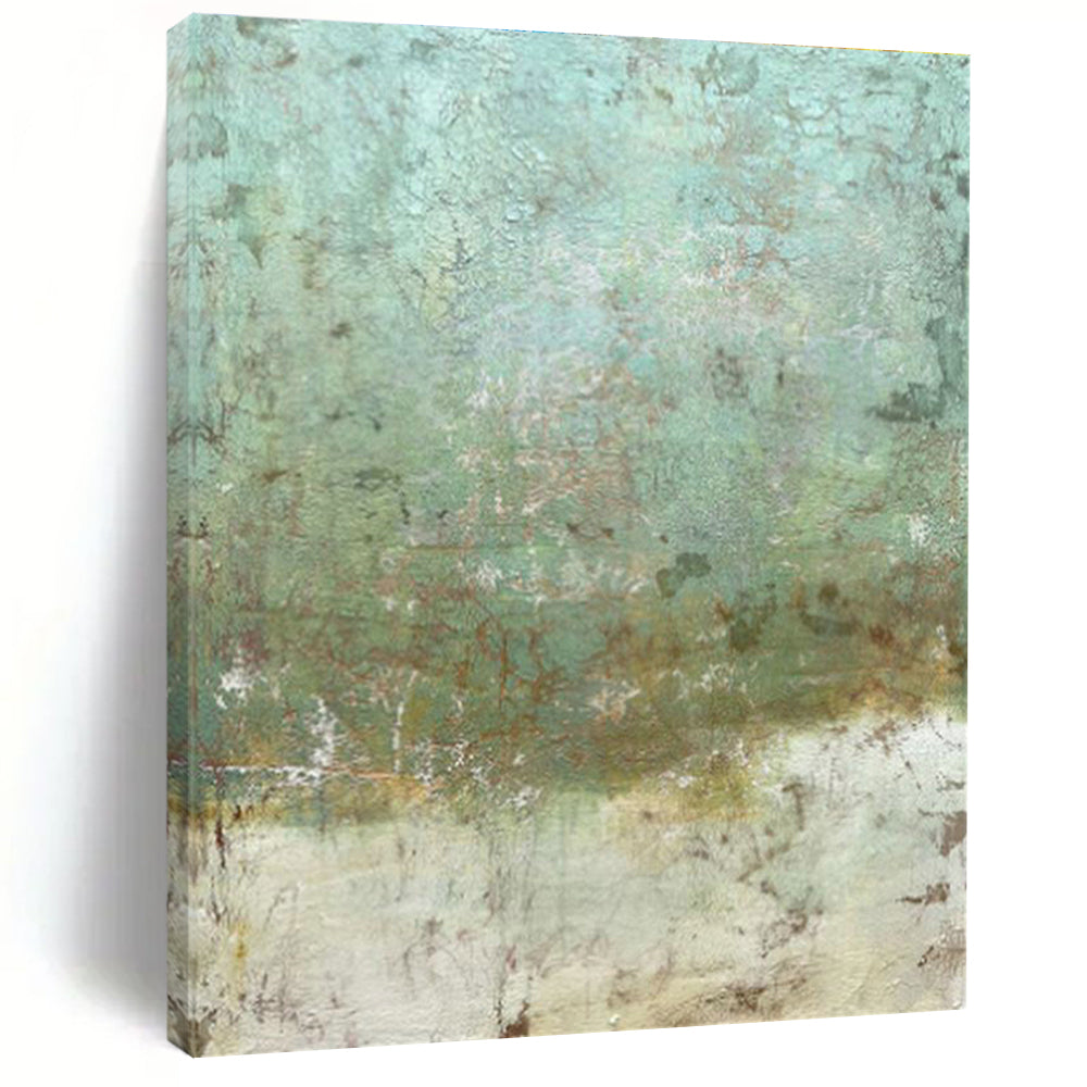 Teal Abstract Texture Art for Coastal Home & Spa Retreat DLZ2172