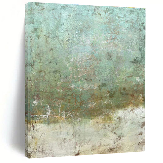 Teal Abstract Texture Art for Coastal Home & Spa Retreat DLZ2172