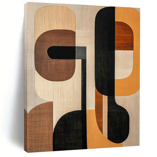 Geometric Patchwork Abstract Art for Mid - Century Home & Design Showroom DLZ1249