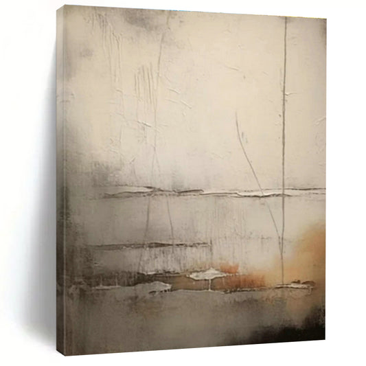 Gray - White Abstract Art for Scandinavian - Style Nursery & Calming Wellness Spa DLZ1583
