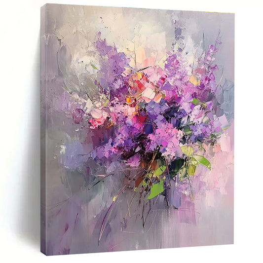 Purple Flower Bouquet (Impasto) for Romantic Wedding Venue & Feminine Boudoir STSC926