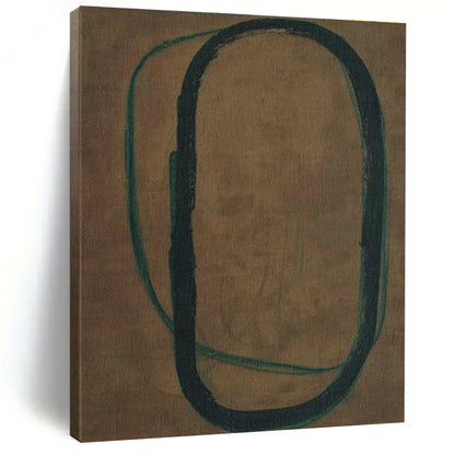 Minimalist Double - Loop Abstract Art for Modern Office & Home Study DLZ1160