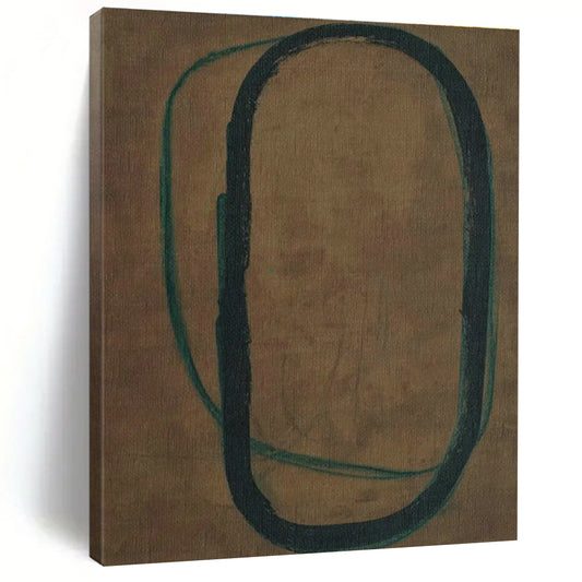 Minimalist Double - Loop Abstract Art for Modern Office & Home Study DLZ1160