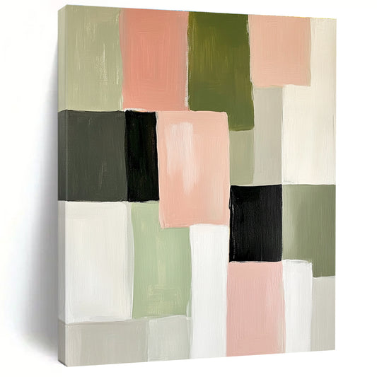 Pastel Color Block Abstract for Minimalist Nursery & Scandinavian - Style Home Office STSC448