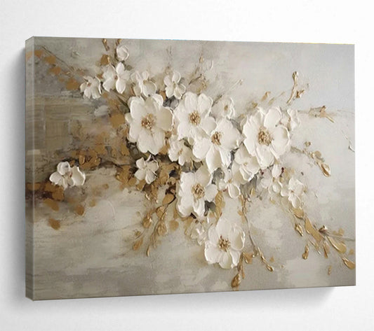 3D Floral Oil Painting for Elegant Bedroom Decor DLZ2634