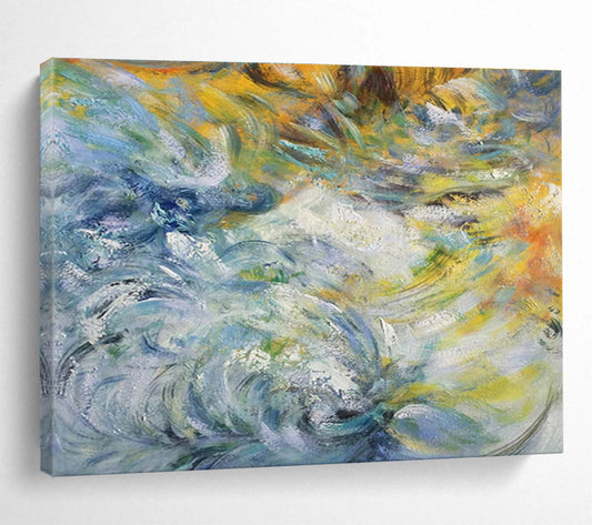 Impressionist Wave Painting for Coastal Home Nautical - Themed Living Rooms DLZ2675