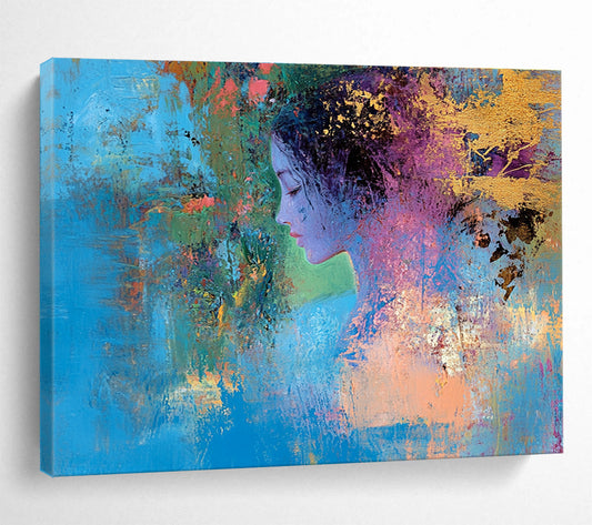 Colorful Portrait Abstract Art for Bohemian - Style Home & Art Gallery Exhibition SC429