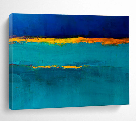 Blue - Yellow Contrast Abstract Art for Bold Dining Room DLZ2780