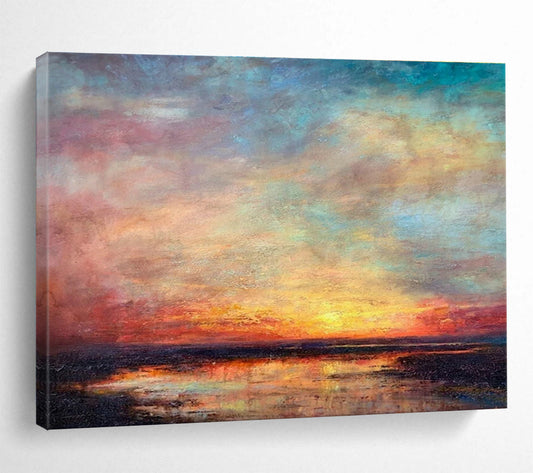 Vivid Sunset Sea View Art for Beachfront Bar Rooftop Decks DLZ3160
