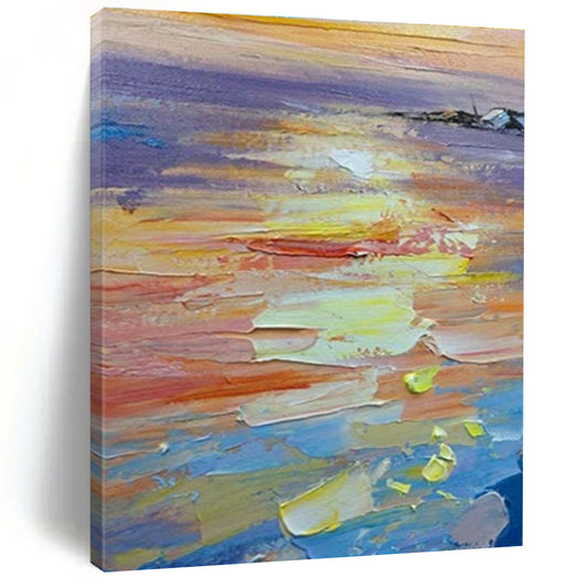 Sunset Thick - Paint Art for Beachfront Bar & Vacation Home Living Room DLZ1047