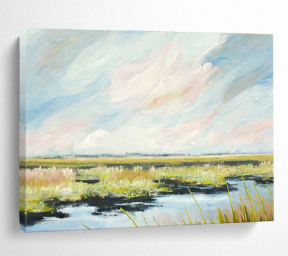 Serene Wetland Landscape Art for Nature - Lover’s Living Room DLZ3048