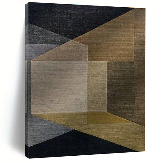 Earth - Tone Geometric Art for Rustic Home Living Room & Eco - Friendly Boutique DLZ1522