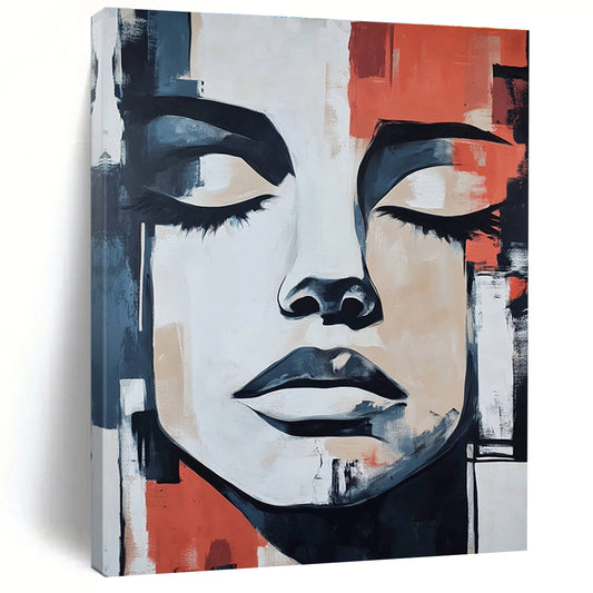 Abstract Face with Geometric Background for Contemporary Art Gallery & Stylish Beauty Salon STSC991