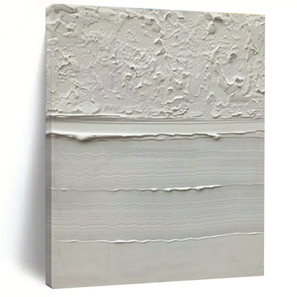 White Textured Abstract Art for Zen Meditation Space & High - End Hotel Lobby DLZ1452