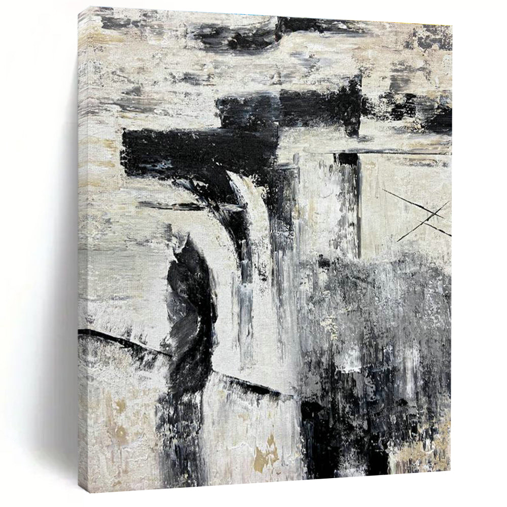 Monochrome Abstract Wall Art for Modern Office & Art Gallery DLZ2380