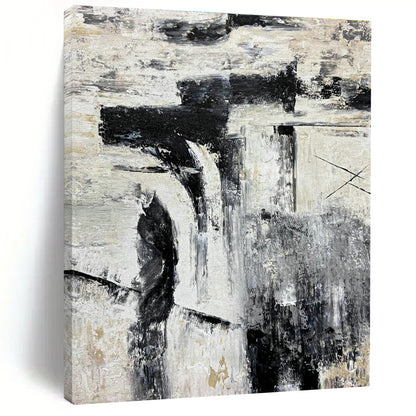 Monochrome Abstract Wall Art for Modern Office & Art Gallery DLZ2380