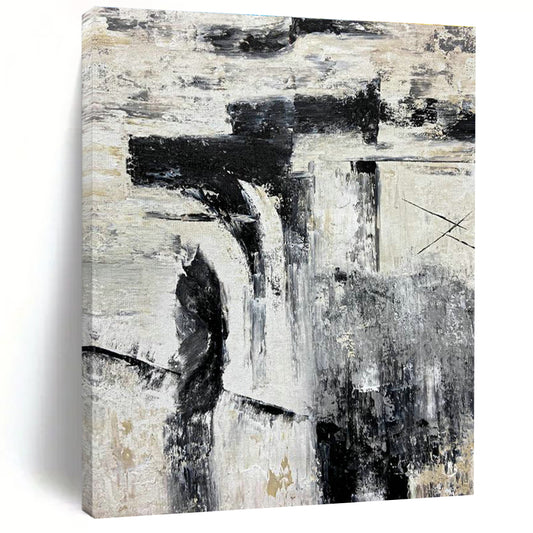 Monochrome Abstract Wall Art for Modern Office & Art Gallery DLZ2380