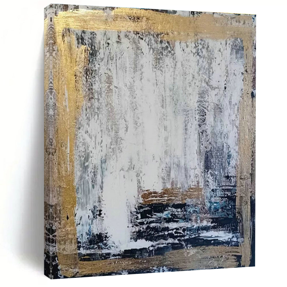 Gold - Framed Abstract Art for Luxury Hotel Lobby & Art - Centric Dining Room DLZ2113