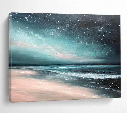 Moonlit Beach Serenity Art for Spa Retreat & Relaxation Room SC398