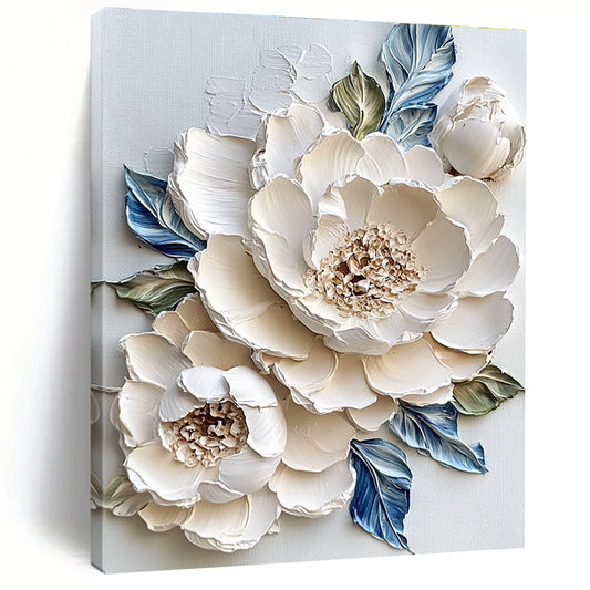 Textured White Flowers for Luxury Spa & Elegant Home Entryway STSC366