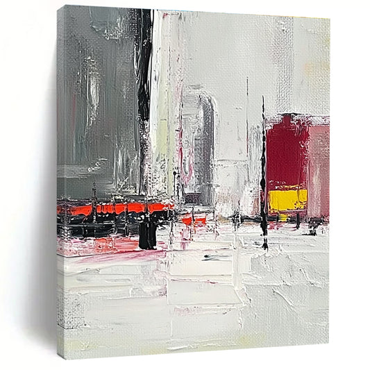 Abstract Urban Street Scene for Industrial - Style Loft & City - Themed Restaurant STSC154