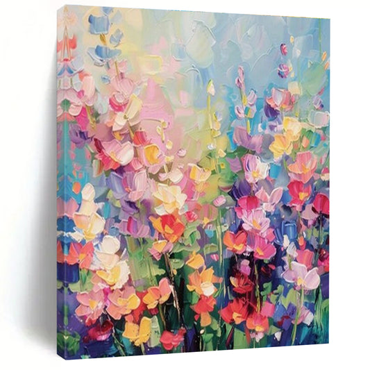 Colorful Flower Field Art for Country Cottage Kitchen & Floral Design Studio DLZ1559