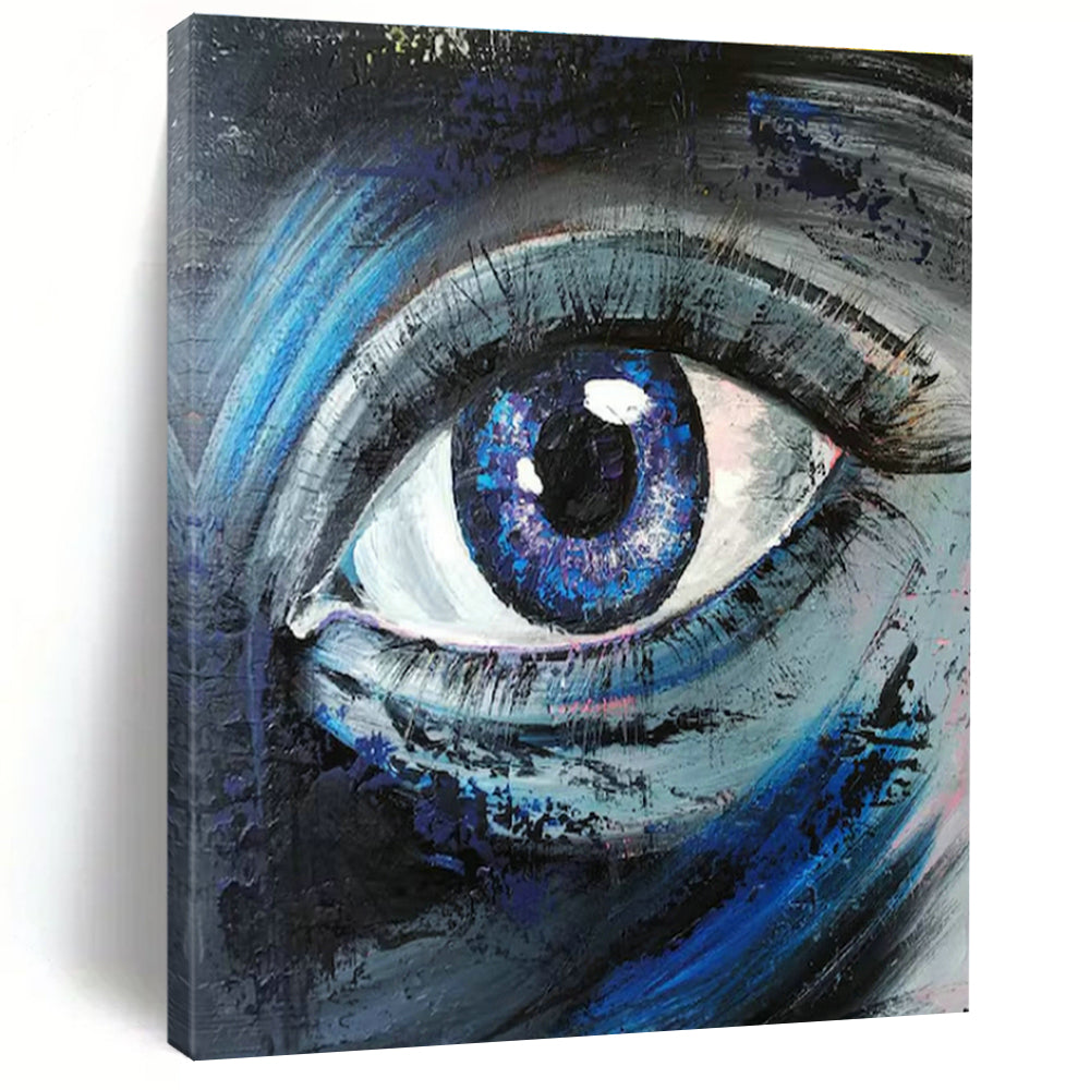 Blue Eye Painting for Art - Themed Bedroom & Psych - Inspired Lounge DLZ2105