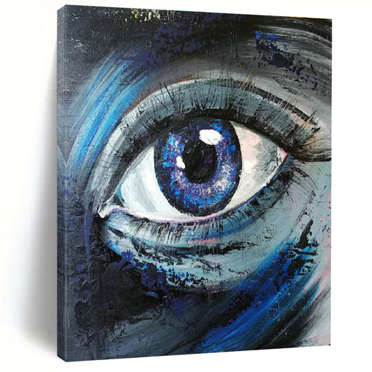 Blue Eye Painting for Art - Themed Bedroom & Psych - Inspired Lounge DLZ2105