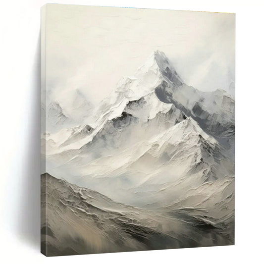 Snowy Mountain Abstract Art for Ski Lodge & Nature - Lover’s Home DLZ1263