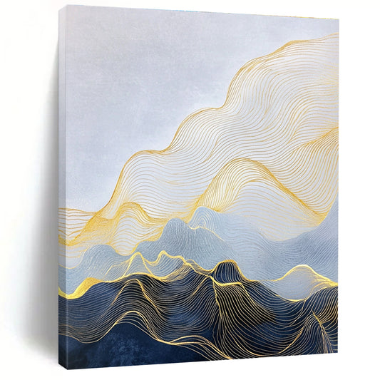 Golden Wave Mountains for Luxury Living Room & Contemporary Art Gallery STSC1257