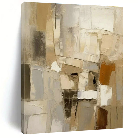 Light - Toned Geometric Abstract Art for Minimalist Home & Art Gallery Corner DLZ1451