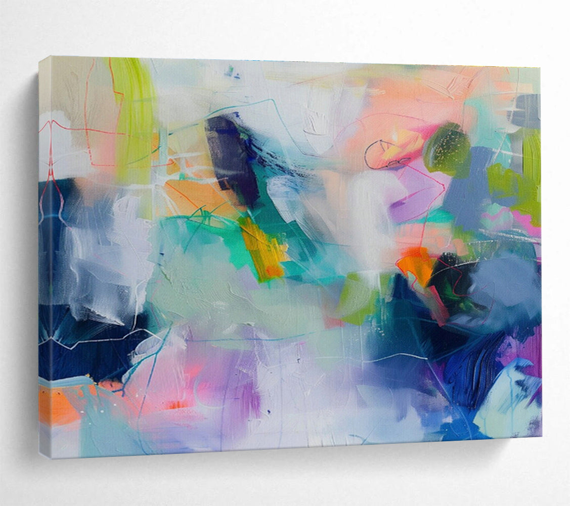 Colorful Abstract Texture Art for Trendy Café DLZ2881