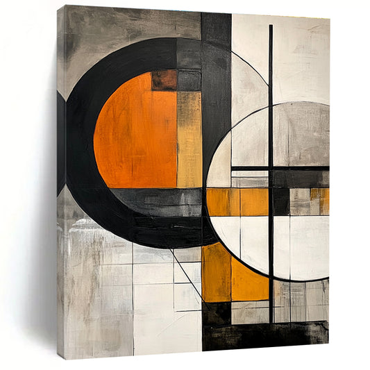 Dual Circles with Orange and Gray for Urban - Style Loft & Art - Centric Café STSC222