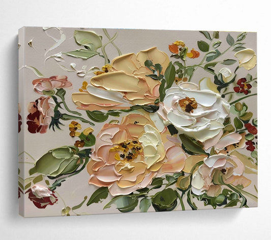 Relief Flower Bouquet Art for Vintage - Inspired Tea Room Decor DLZ3208