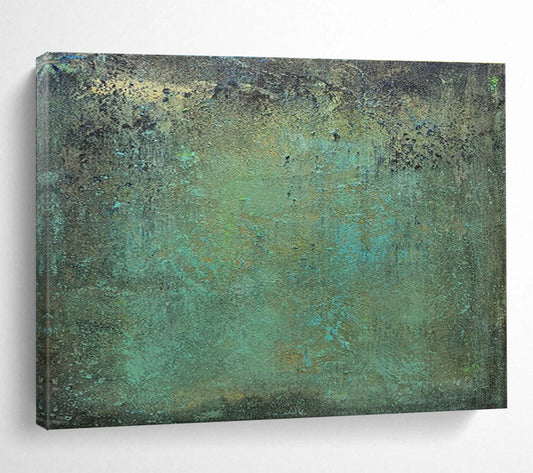 Teal - Brown Textured Abstract for Rustic Art Gallery DLZ2984