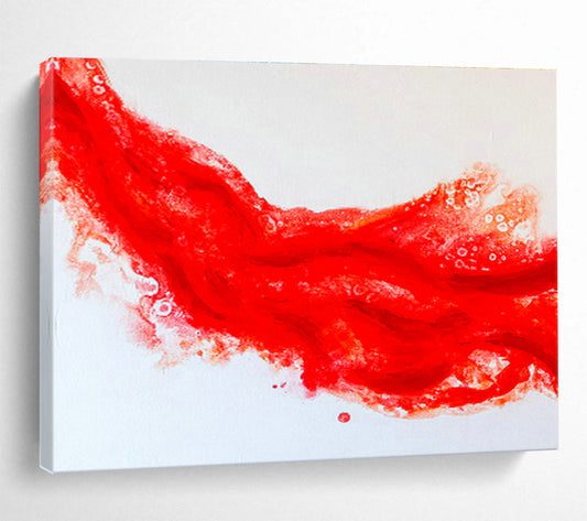 Red Flowing Abstract for Bold Restaurant Entrance DLZ2952