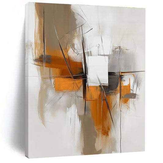 Dynamic Orange and Gray Abstract for Modern Office & Industrial - Style Restaurant STSC842