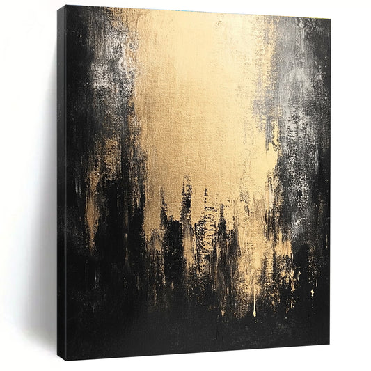 Gold and Black City Silhouette for Elegant Bedroom & Art - Centric Living Room STSC228